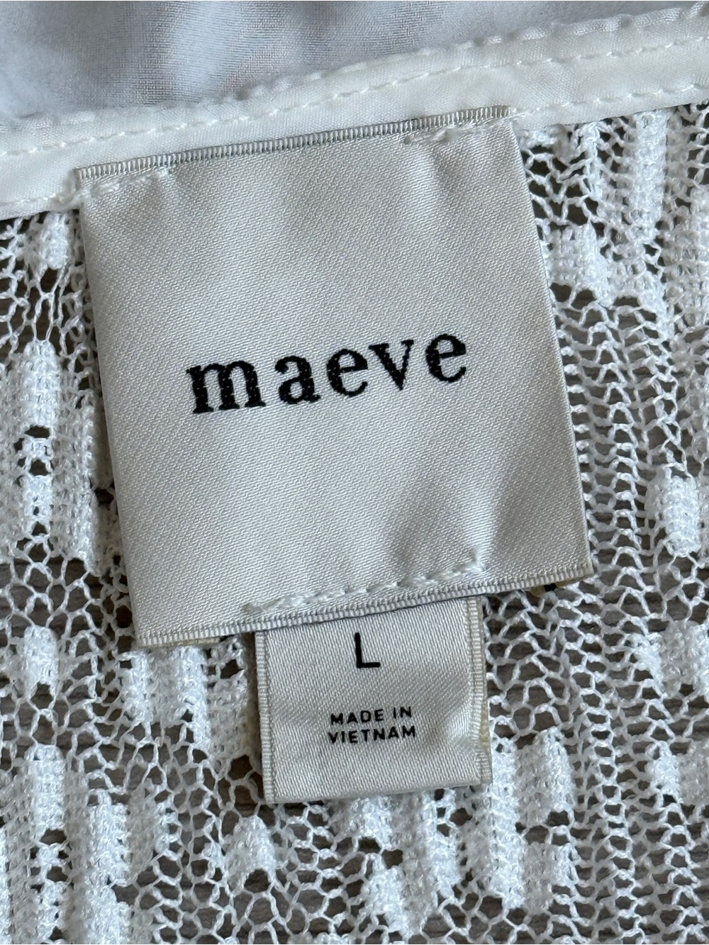 Maeve by Anthropologie Short Sleeve Sheer Lace Babydoll Blouse | Size L - Picture 5 of 9
